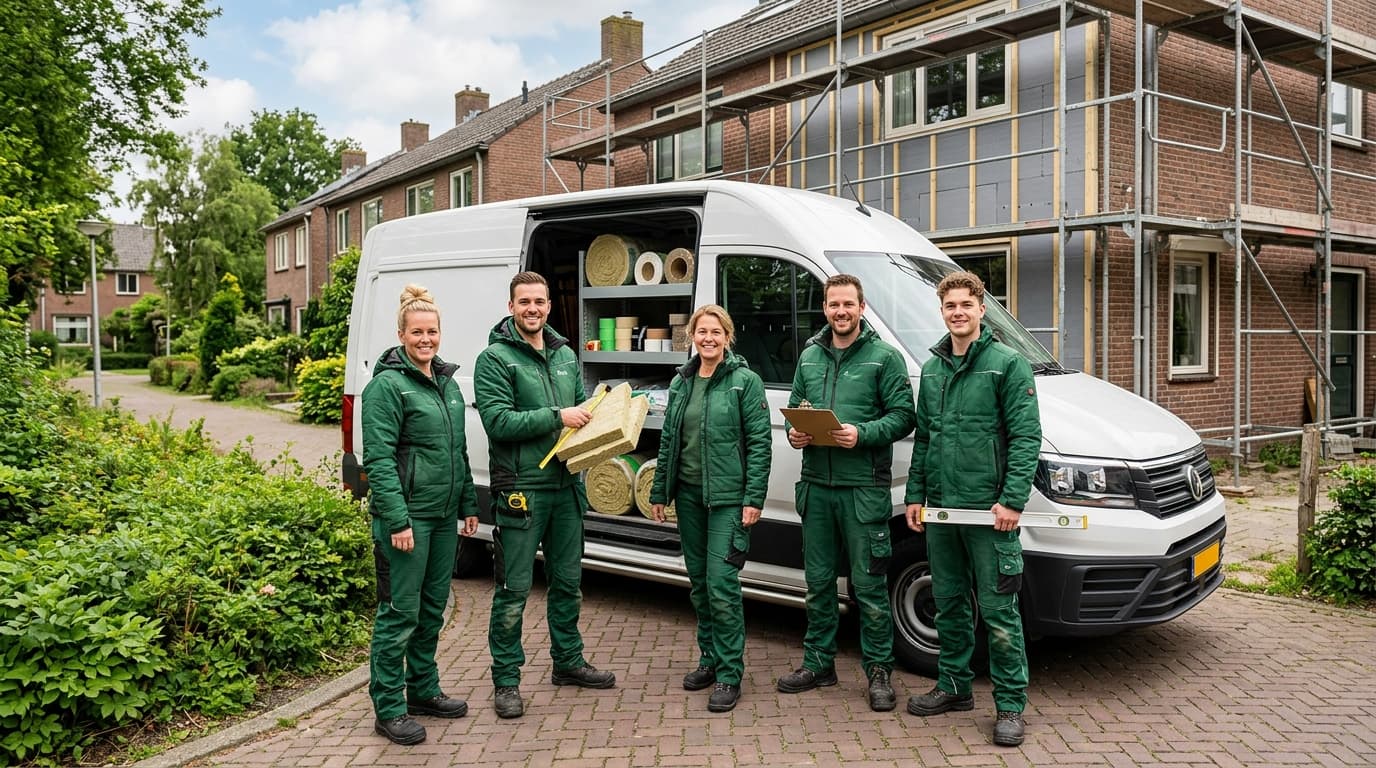 Team van Friesland Isoleert tijdens overleg